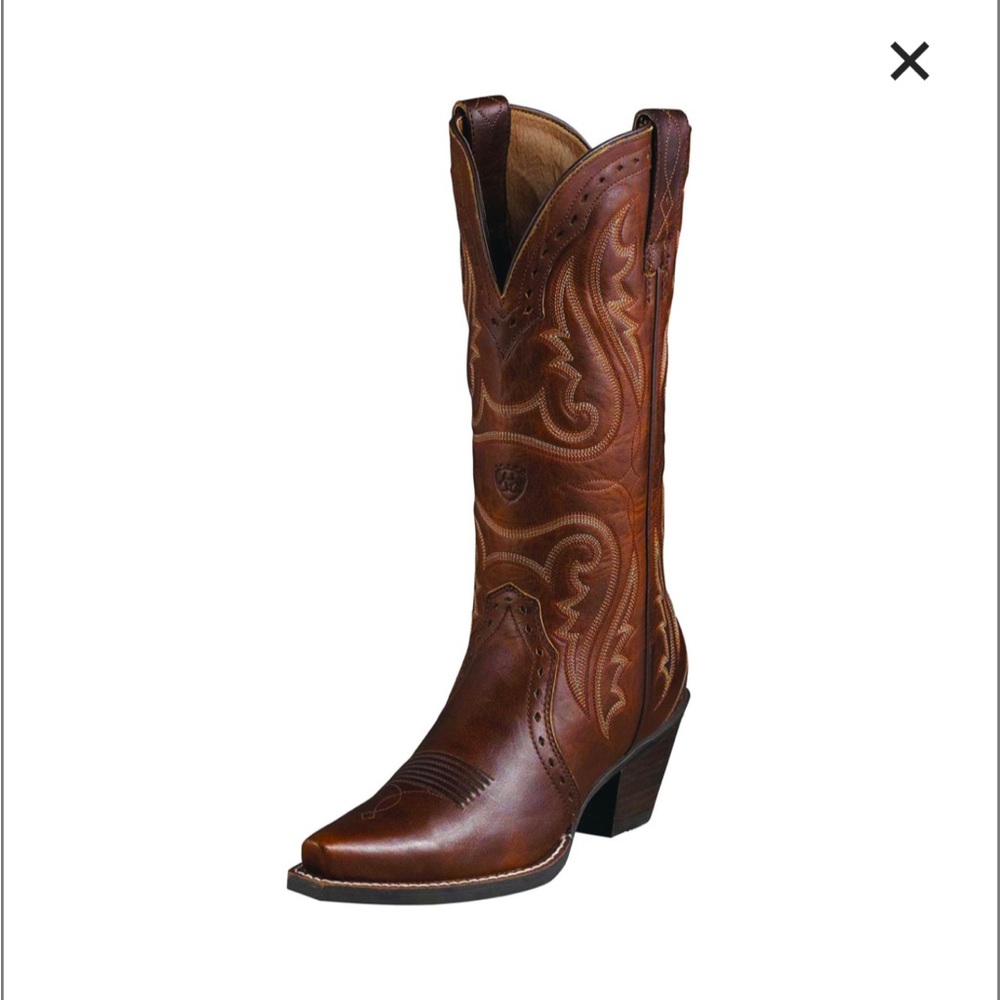 Heritage Western X Toe Western Boot in vintage carmel